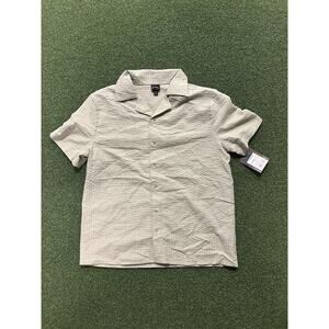 art class olive green boys shirt collared short sleeve L 10/12